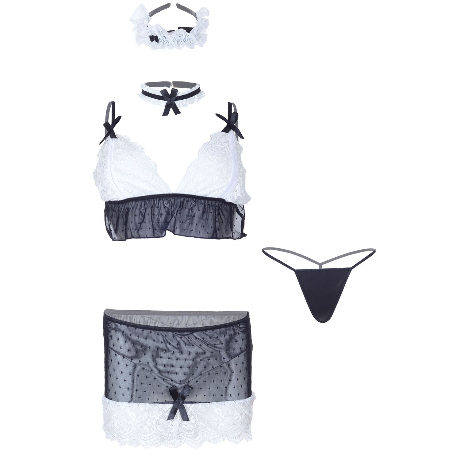 Erotic Halloween Maid Costume for Roleplay - 00423 4 Erotic Halloween Maid Costume for Roleplay - 00423 - Image 4