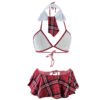 Women's School Girl Role Play Costume- 00567 8 - EC 00567 WH RD 3